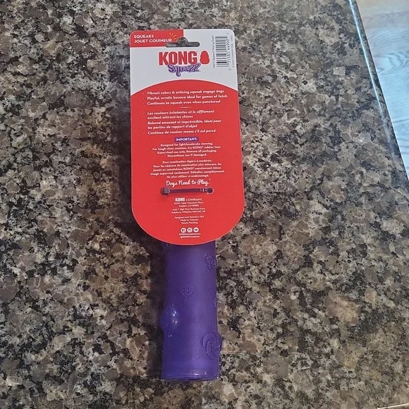 KONG Squeezz Stick Fetch Dog Toy - Purple - Large new w tag play fetch - Picture 4 of 9